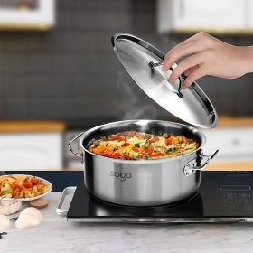 SOGA 23L Top Grade Thick Stainless Steel Stock Pot 18/10 SOGA 23L Top Grade Thick Stainless Steel Stock Pot 18/10